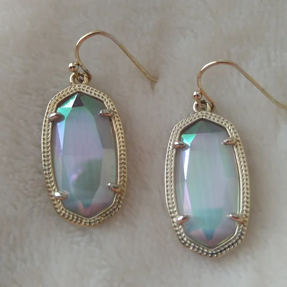 Kendra Scott | Iridescent Slate Gold Dani Earrings - Picture 8 of 10